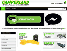 Tablet Screenshot of camperlandparts.com